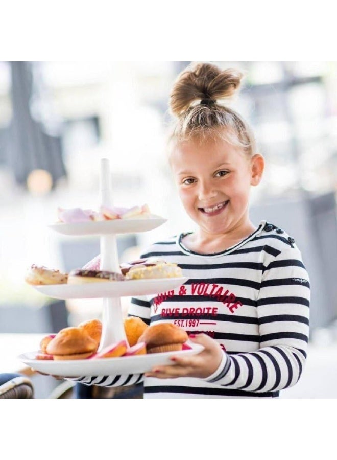 شيّالة كحك وبسكويت 3 أدوار للتقديم والتخزين – تصميم عملي من خامة بلاستيك بيور – مثالية للمناسبات والعزومات MO - Image 1